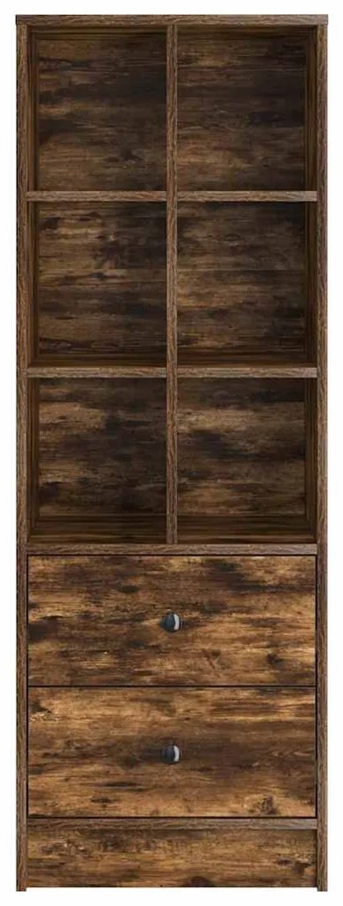vidaXL Highboard Καπνιστή δρυς 45.5 x 34 x 127 εκ Επεξεργασμένο ξύλο