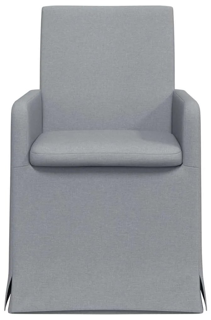 vidaXL Καρέκλες φαγητού 2 pcs Ανοιχτό γκρι 57 x 67 x 95 εκ ύφασμα