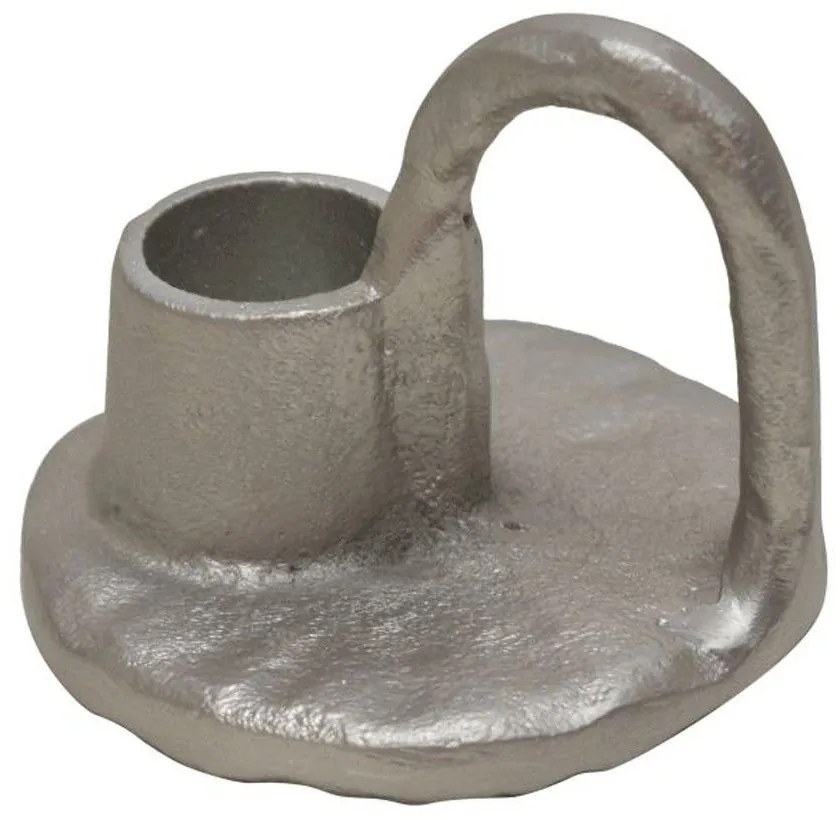 Κηροπήγιο Με Λαβή Jelicoe 422025 8x6cm Silver Eglo Aluminium