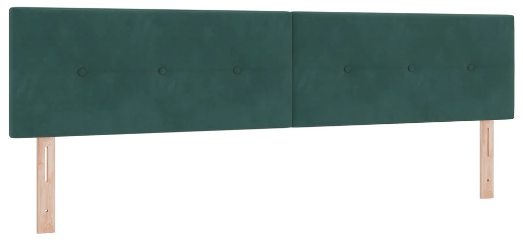 vidaXL Κρεβάτι Box Spring με Στρώμα Σκούρο Πράσινο 200x200 εκ. Βελούδο