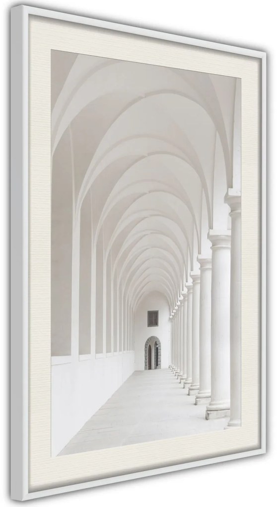 Αφίσα - White Colonnade  - 20x30 - Χρυσό - Χωρίς πασπαρτού