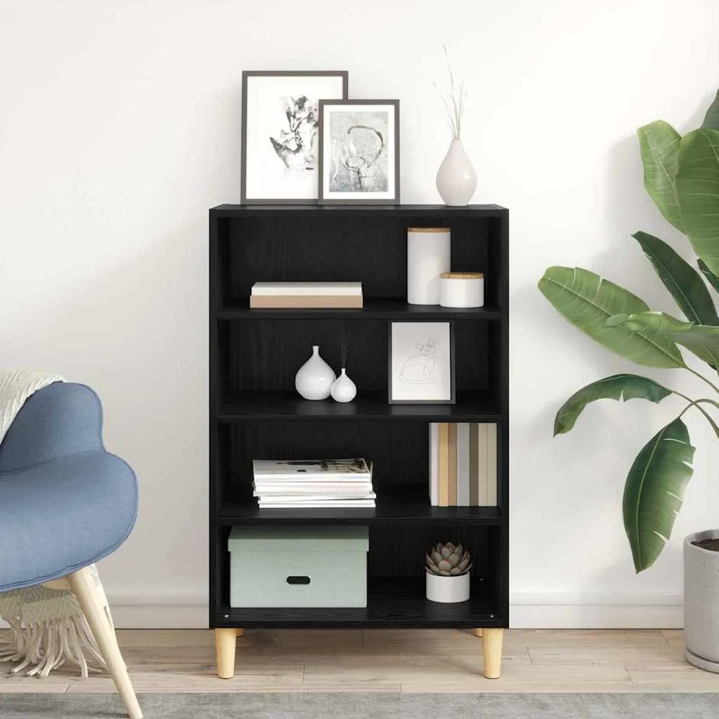 vidaXL Πλαϊνό γραφείο Μαύρη Οξυά 57 x 35 x 89.5 εκ Επεξεργασμένο ξύλο