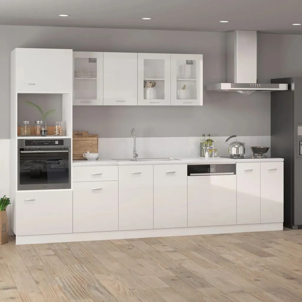 vidaXL Ντουλάπι με Συρτάρι Lyon Γυαλιστερό Λευκό 40x46x81,5εκ.