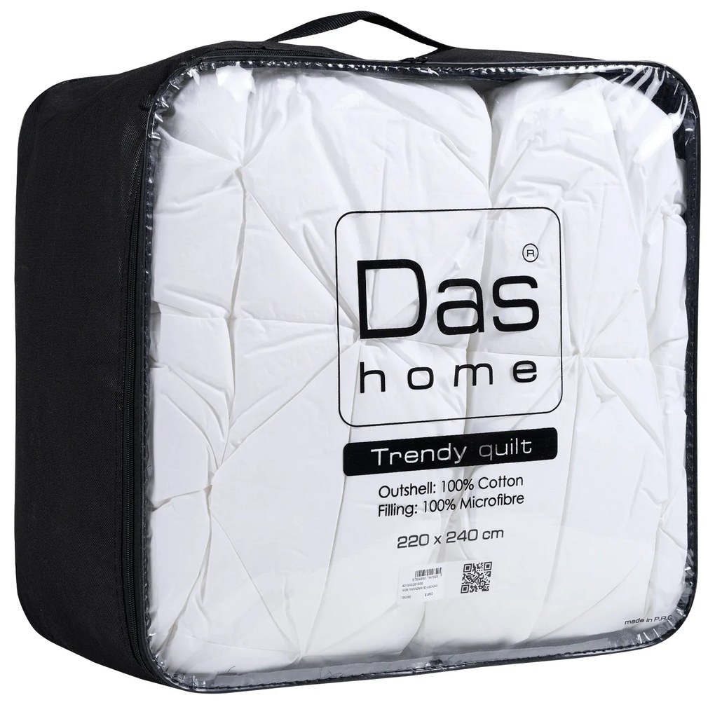 DAS HOME ΠΑΠΛΩΜΑ 3D 220X240 1035 ΛΕΥΚΟ