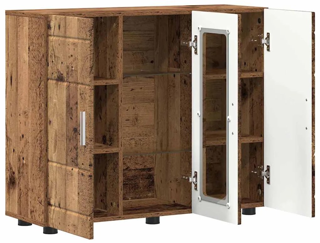 vidaXL Ξύλινο Ντουλάπι με αποθήκευση Παλιό ξύλο 88,5 x 30,5 x 73 εκ