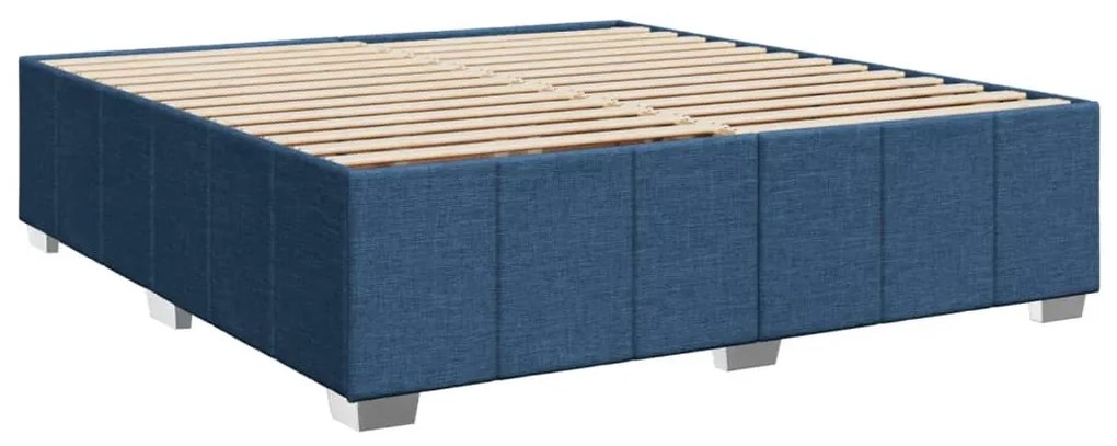 Κρεβάτι Boxspring με Στρώμα Μπλε 180x200 εκ. Υφασμάτινο 3291753
