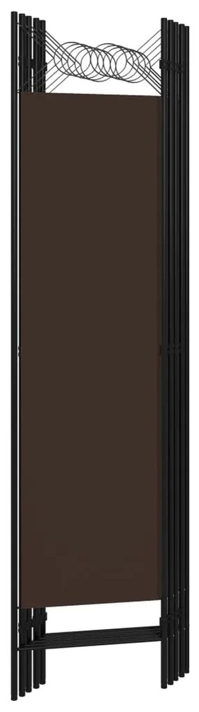 vidaXL Διαχωριστικό Δωματίου με 5 Πάνελ Καφέ 200 x 180 εκ.