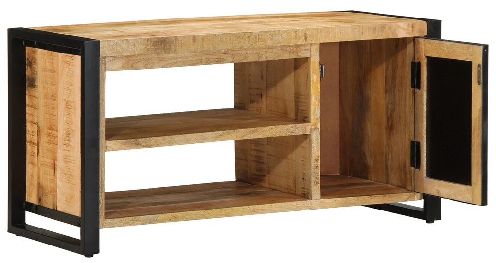 vidaXL Παγκάκι Παπουτσιών 100x40x50 εκ. Μασίφ Ξύλο Μάνγκο