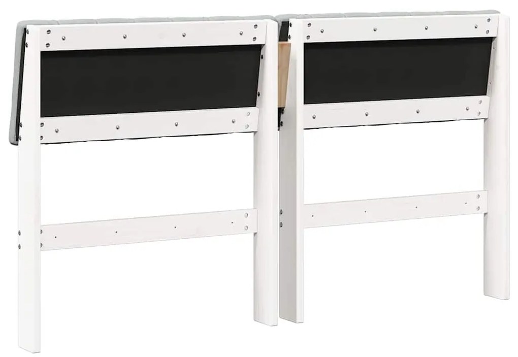 vidaXL Ταπετσαρισμένο κεφαλάρι Ανοιχτό γκρι 140 cm