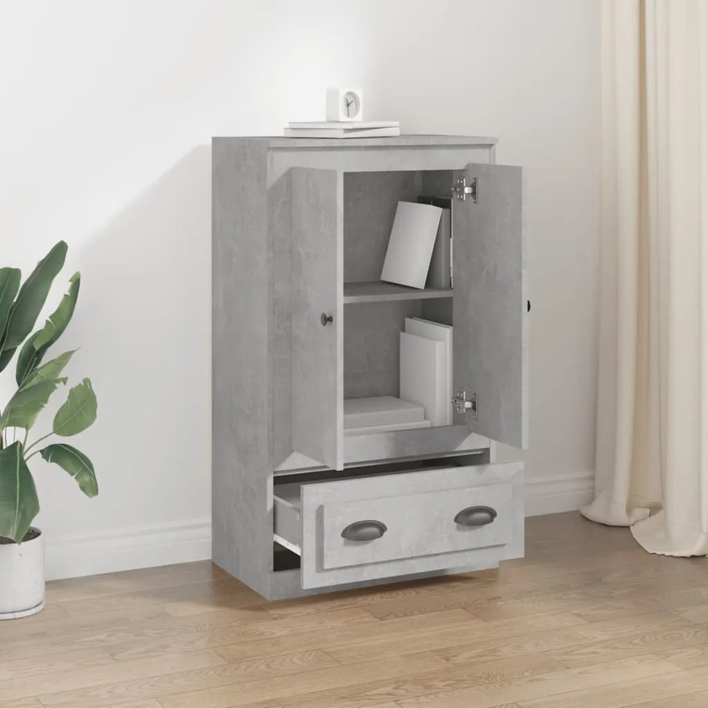 vidaXL Ντουλάπι Γκρι Σκυροδέματος 60x35,5x103,5 εκ. Επεξεργασμένο Ξύλο