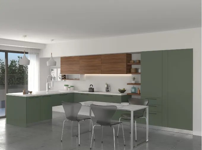 Intrahome   Σύνθεση  Έπιπλο  Κουζίνας λευκό ΠΡΑΣΙΝΟ/ΚΑΡΥΔΙ   05-59821321   με blum μεντεσεδες  και συρτάρια 10  ΜΕΤΡΑ  ΤΡΕΧΟΝ