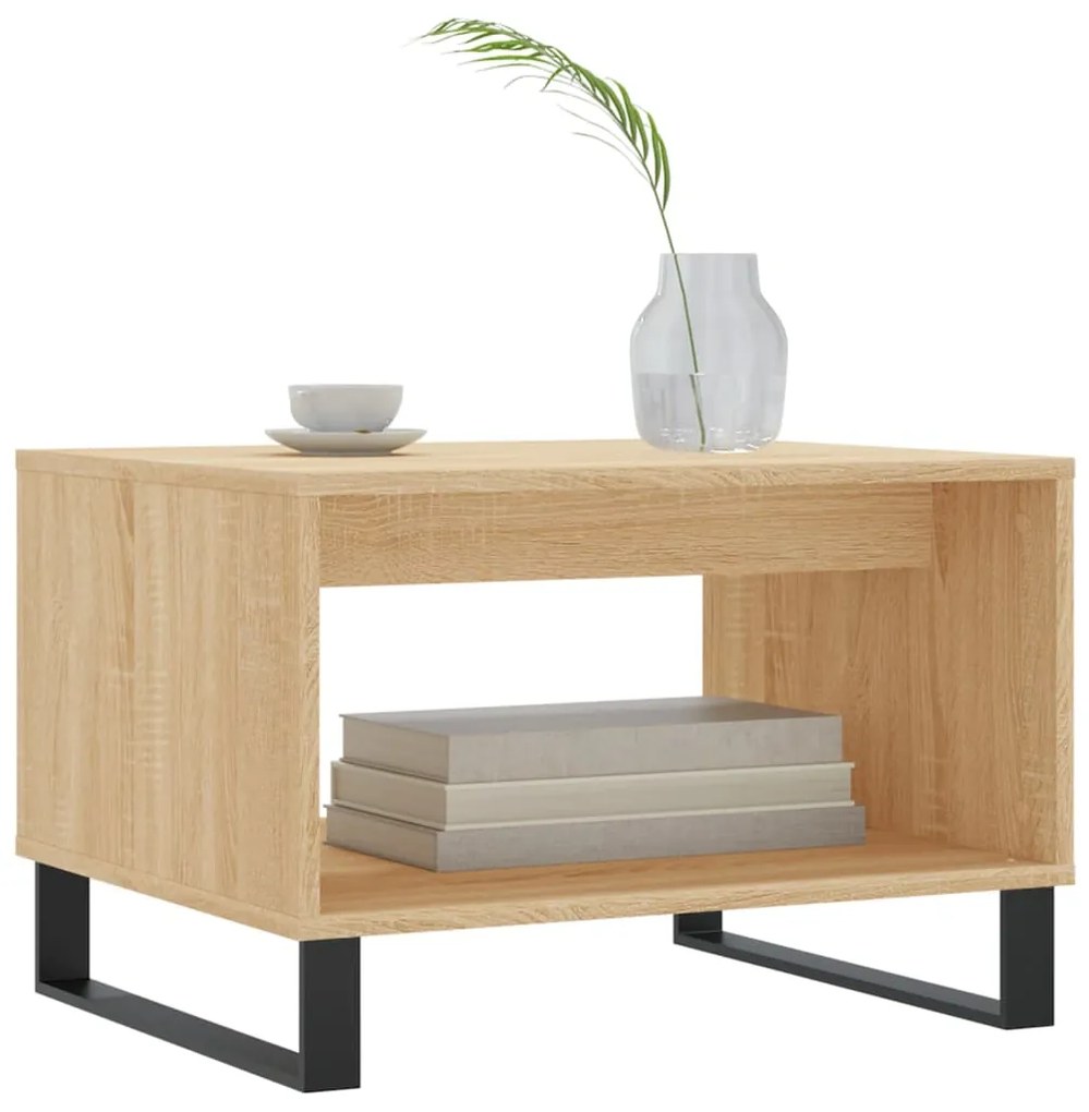 vidaXL Τραπεζάκι Σαλονιού Sonoma Δρυς 60x50x40 εκ. από Επεξεργ. Ξύλο