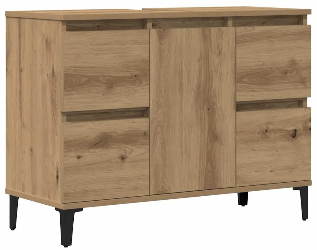 vidaXL Ντουλάπι Νιπτήρα τεχνίτης Δρυς 80 x 33 x 60 εκ