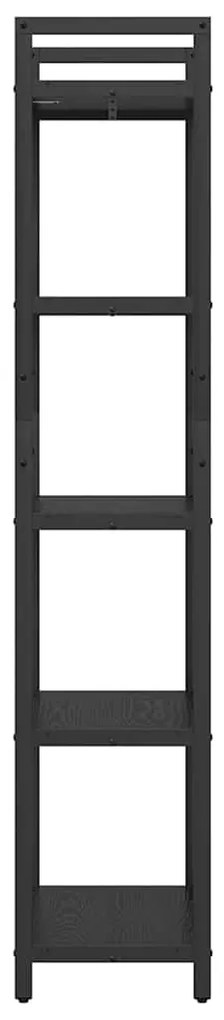 vidaXL Ράφι Βιβλίων Μαύρη Οξυά 56 x 34 x 171 εκ Επεξεργασμένο ξύλο