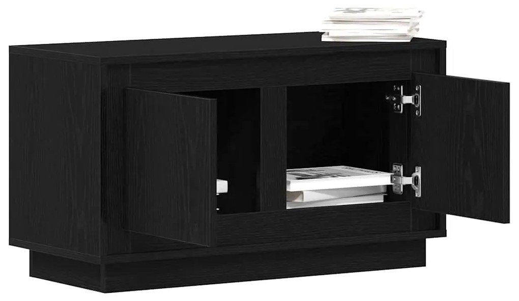 vidaXL Έπιπλο Τηλεόρασης Μαύρη δρυς 80 x 35 x 45 cm Επεξεργασμένο ξύλο