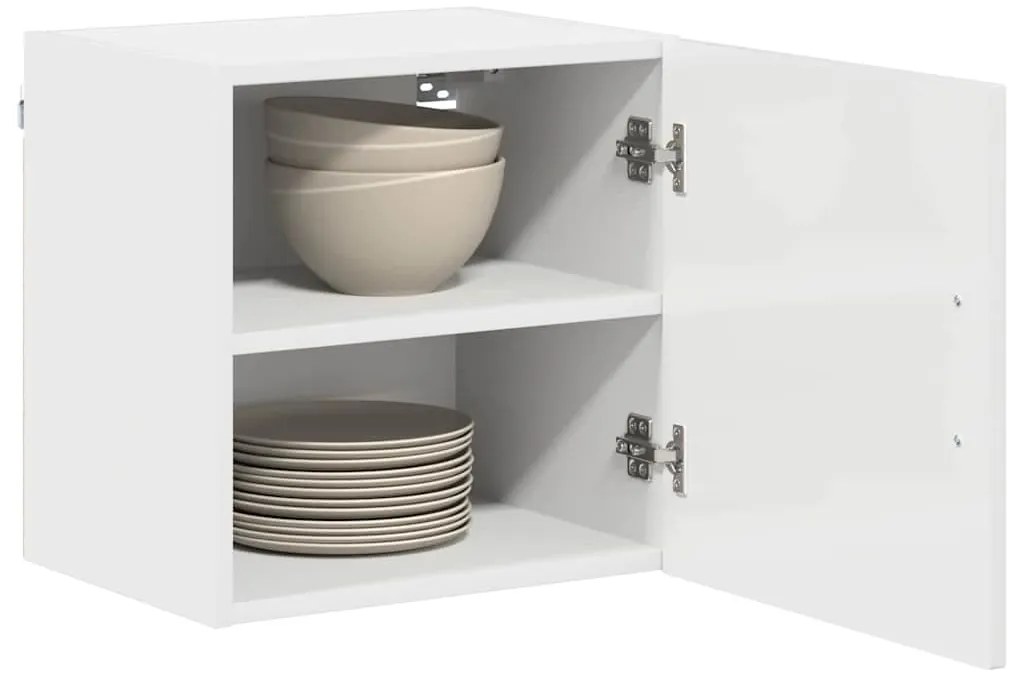 vidaXL Κρεμαστό ντουλάπι κουζίνας με ράφι 2 pcs Λευκό 40 x 31 x 40 εκ.