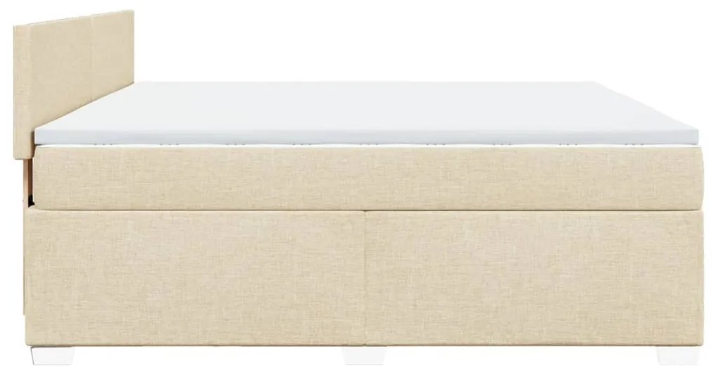 ΚΡΕΒΑΤΙ BOXSPRING ΜΕ ΣΤΡΩΜΑ ΚΡΕΜ 180X200 ΕΚ. ΥΦΑΣΜΑΤΙΝΟ 3288265