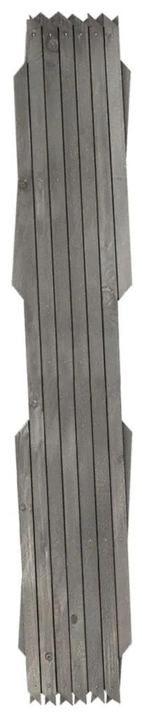 vidaXL Καφασωτό Φράχτης 5 τεμ. Γκρι 180 x 60 εκ. από Μασίφ Ξύλο Ελάτης