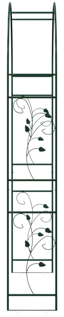 vidaXL Κήπος Αψίδα Floral Πράσινο 115 x 37 x 231 εκ.