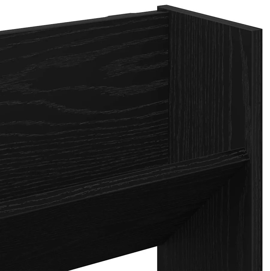 vidaXL Ντουλάπα παπουτσιών τοίχου 2 pcs Μαύρη δρυς 80 x 18 x 90 εκ