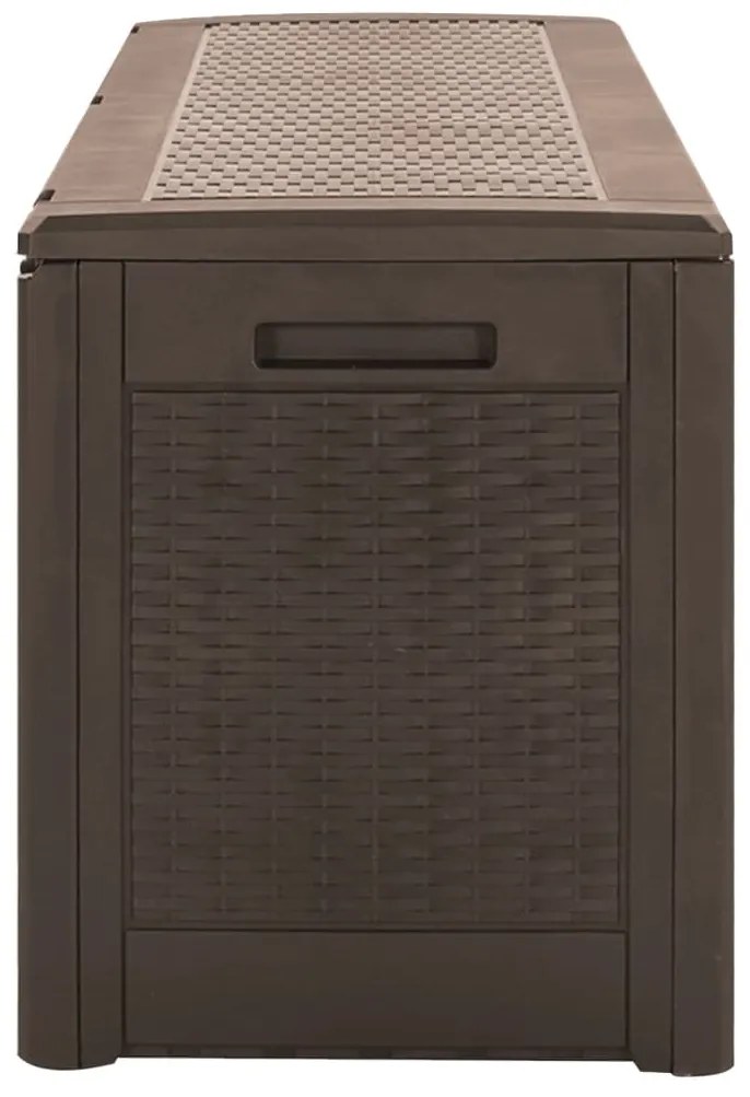 vidaXL Μπαούλο Αποθήκευσης Κήπου Καφέ 119x48x60 εκ. από Πολυπροπυλένιο