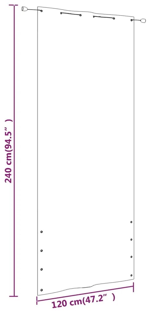 Διαχωριστικό Βεράντας Μπλε 120 x 240 εκ. Ύφασμα Oxford - Μπλε