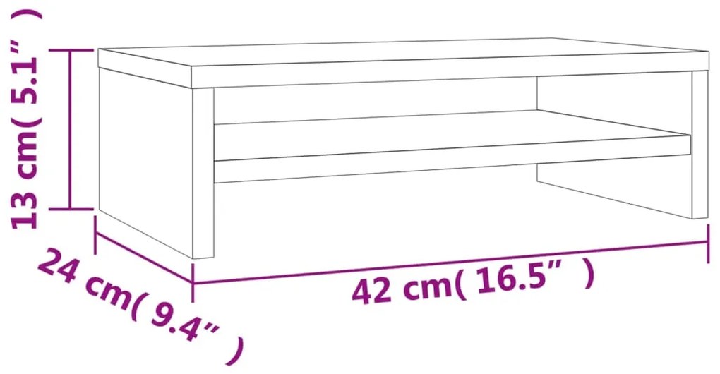 ΒΑΣΗ ΟΘΟΝΗΣ ΚΑΦΕ ΔΡΥΣ 42 X 24 X 13 ΕΚ. ΑΠΟ ΕΠΕΞΕΡΓΑΣΜΕΝΟ ΞΥΛΟ 815269