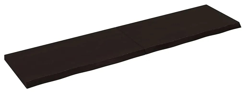 vidaXL Επιφάνεια Τραπεζιού Σκούρο Καφέ 160x40x(2-4)εκ Επεξ. Μασίφ Δρυς