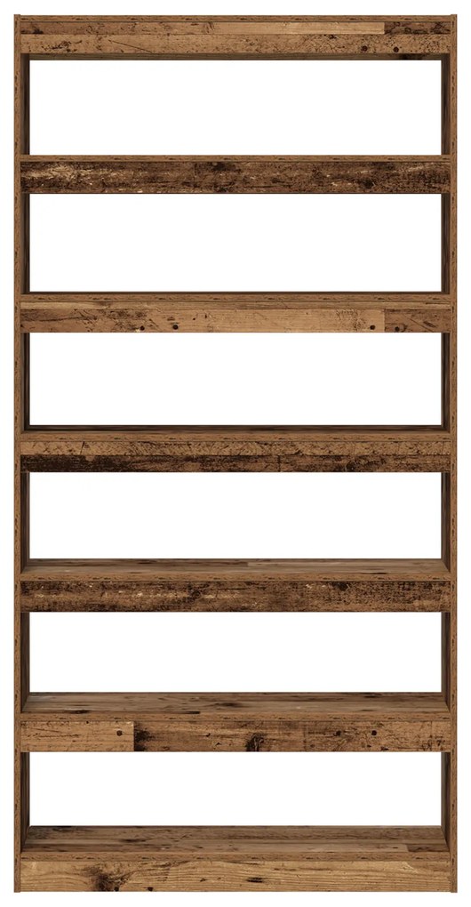 vidaXL Βιβλιοθήκη Καφέ 100 x 30 x 198 εκ. Επεξεργασμένο ξύλο