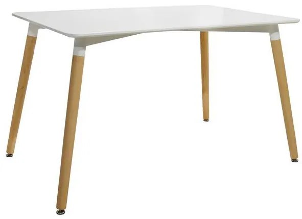 Σετ τραπεζαρίας C10080.01 5τμχ με Τραπέζι MINIMAL 120x80x73εκ. & Καρέκλες Twist Λευκές