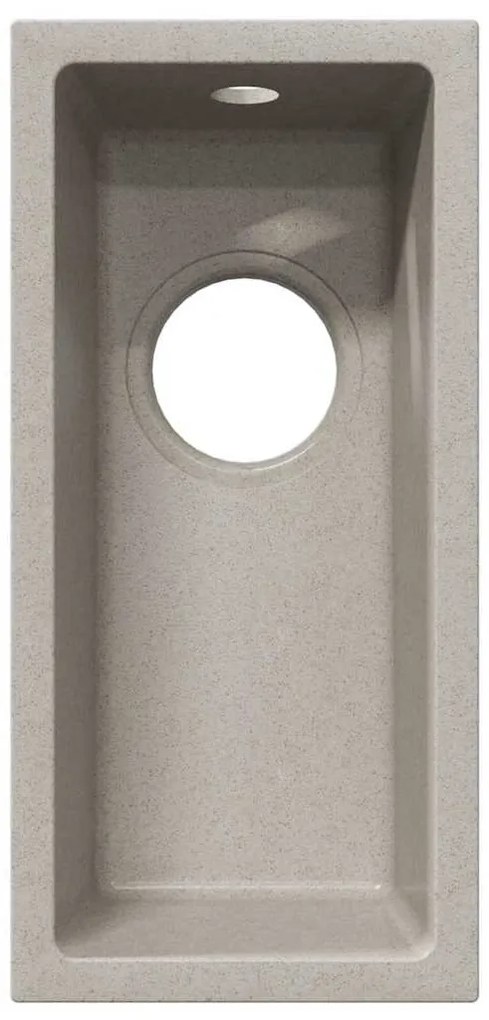 vidaXL Σιντρινο κουζίνας Μπεζ 21 x 44 x 14 εκ. Γρανίτης