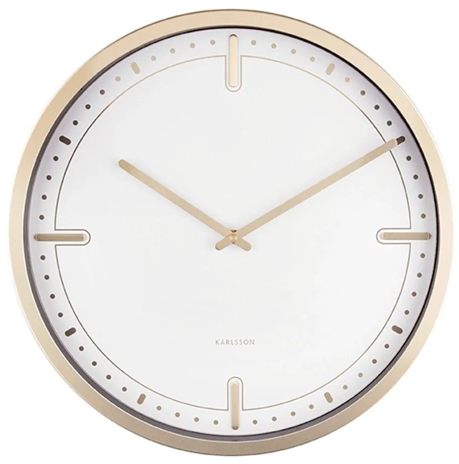 Ρολόι Τοίχου Dots &amp; Batons KA5727WH Φ42cm White-Gold Karlsson Metal