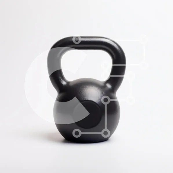 Intra Συλλεκτικό Ξύλινο Παζλ Plywood  4mm - Μαύρο Kettlebell σε λευκό φόντο Σε Ξύλινο Κουτί - Διαστάσεις: 10x10 cm – 25 κομμάτια
