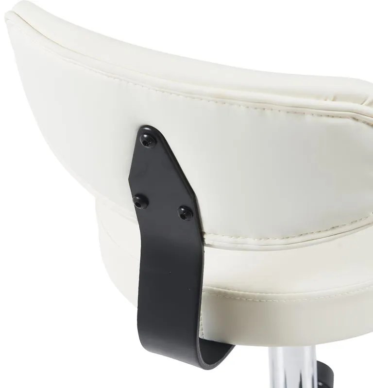 Καρέκλα γραφείου τροχήλατη Mafeshi pu σε λευκή απόχρωση 45x44x70-82εκ 45x44x82 εκ.