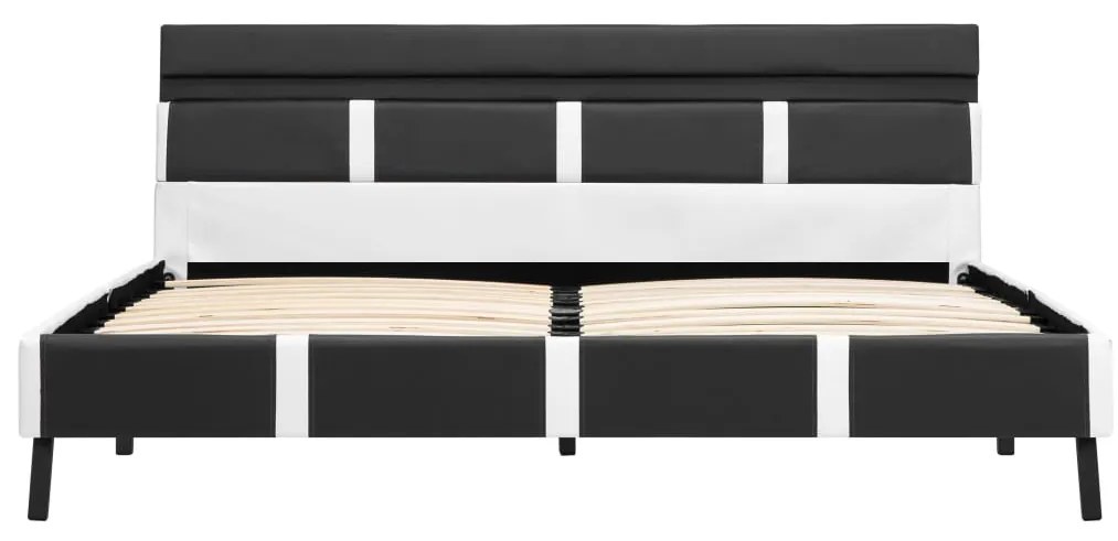 vidaXL Πλαίσιο Κρεβατιού με LED Γκρι 160x200 εκ. από Συνθετικό Δέρμα