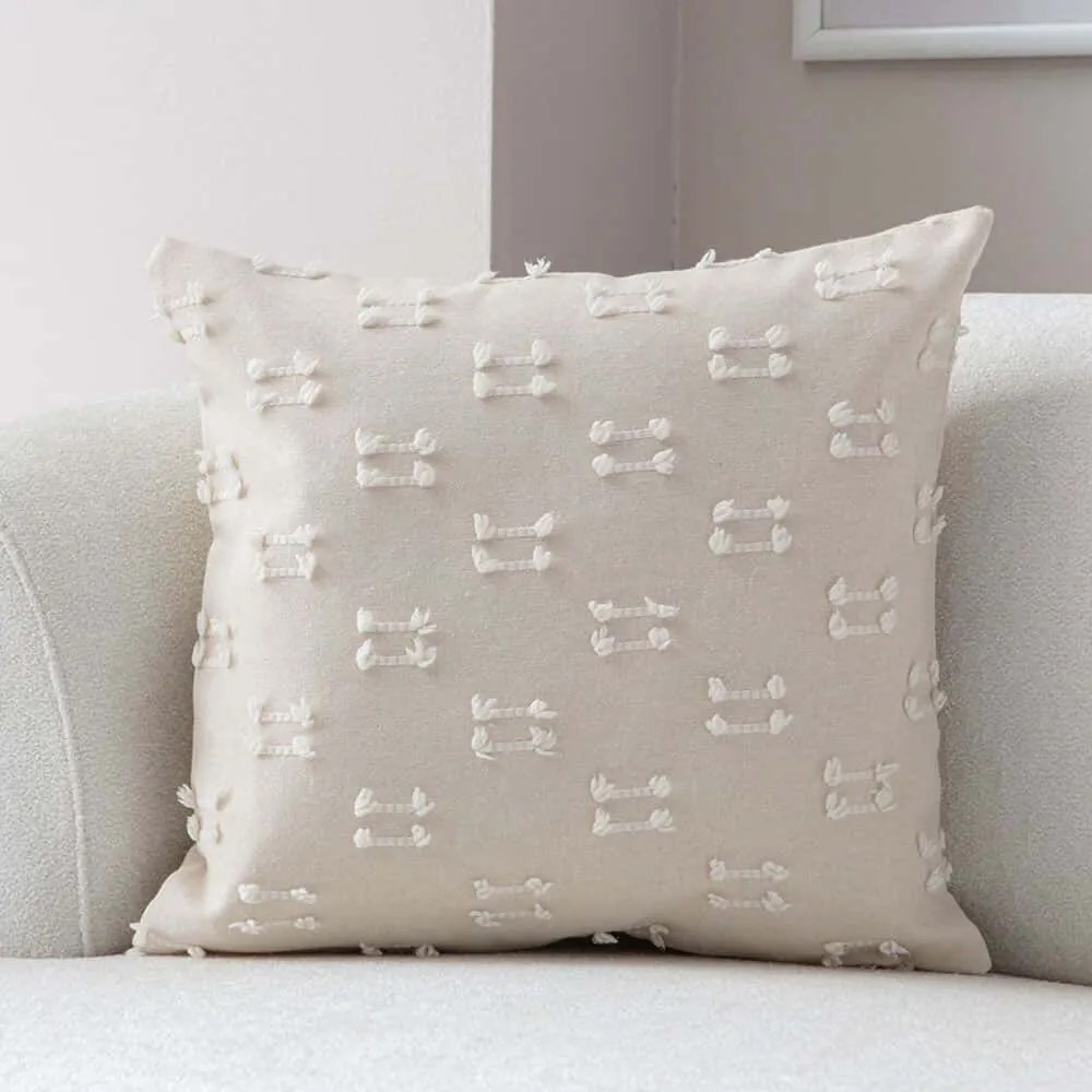 Μαξιλαροθήκη Διακοσμητική Tuffet 881PCR1643 Cream Aberto Design 43X43 Πολυέστερ
