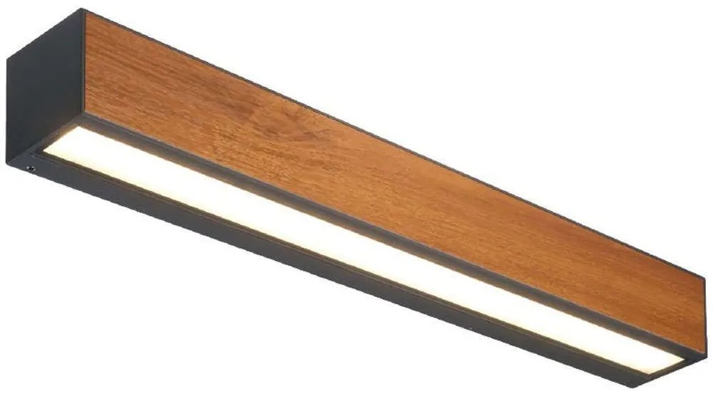 Φωτιστικό Τοίχου - Απλίκα Natu VK/02081/WD/W 50x6x6,5cm Up/Down Led 1518lm 20W 3000K Natural-Anthracite VKLed