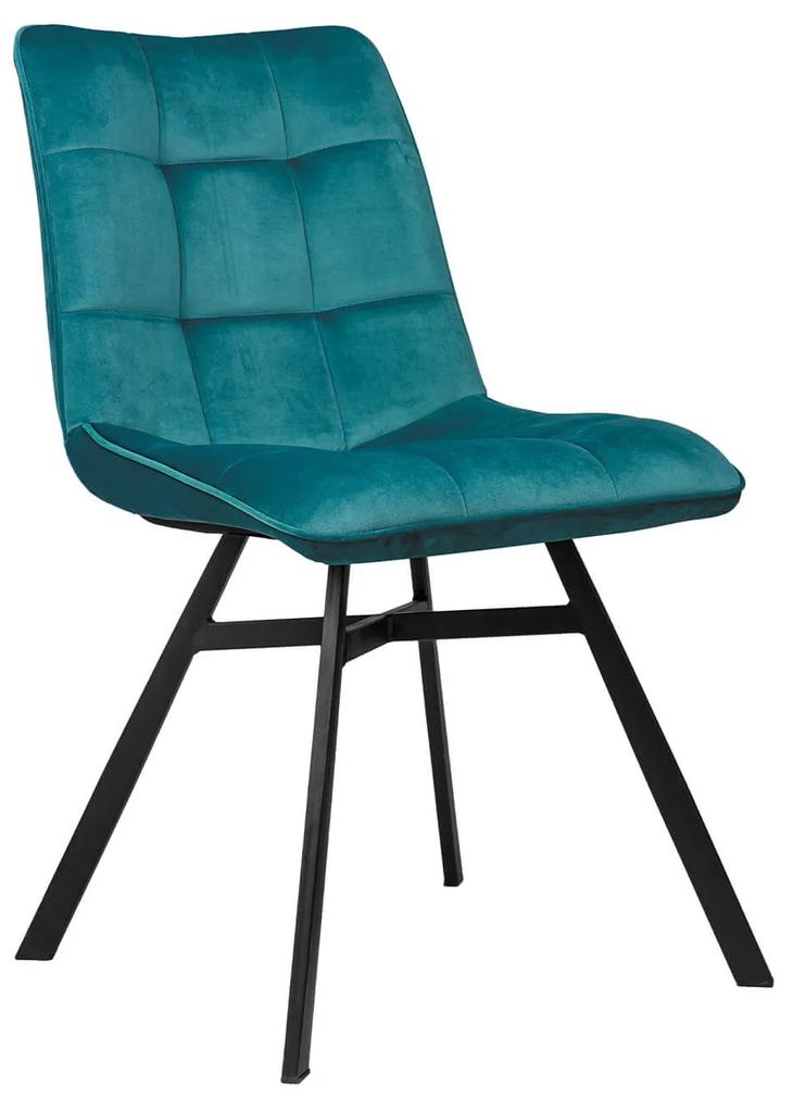 300-238 Καρέκλα Simona Πετρόλ 46 x 61 x 88 Πετρόλ Βελούδο, Μέταλλο, 1 Τεμάχιο