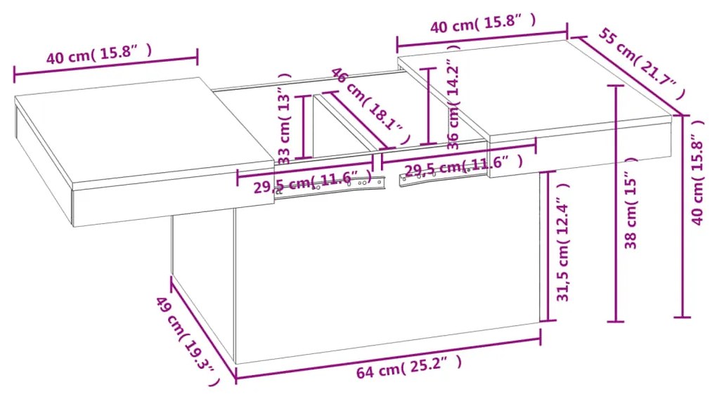 ΤΡΑΠΕΖΑΚΙ ΣΑΛΟΝΙΟΥ SONOMA ΔΡΥΣ 80X55X40 ΕΚ. ΕΠΕΞΕΡΓΑΣΜΕΝΟ ΞΥΛΟ 840865