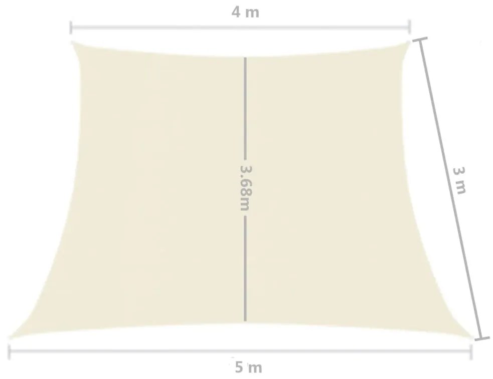 Πανί Σκίασης Κρεμ 4/5 x 3 μ. από HDPE 160 γρ./μ² - Κρεμ