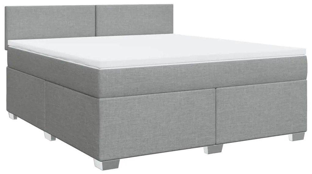 ΚΡΕΒΑΤΙ BOXSPRING ΜΕ ΣΤΡΩΜΑ ΑΝΟΙΧΤΟ ΓΚΡΙ 180X200 ΕΚ. ΥΦΑΣΜΑΤΙΝΟ 3285960