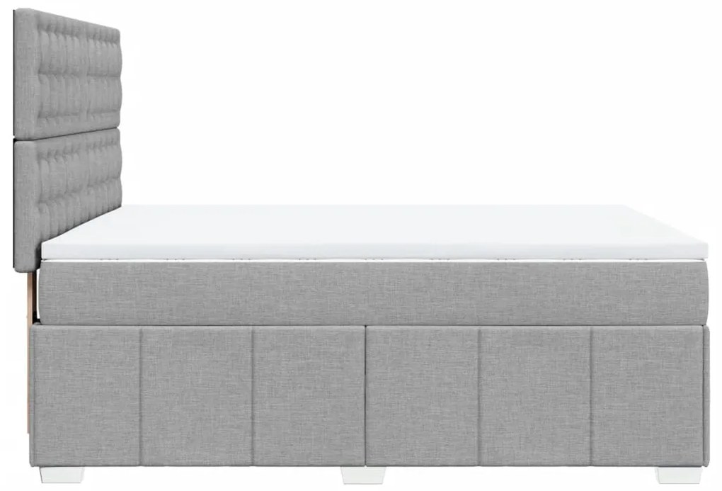 ΚΡΕΒΑΤΙ BOXSPRING ΜΕ ΣΤΡΩΜΑ ΑΝΟΙΧΤΟ ΓΚΡΙ 140X200 ΕΚ. ΥΦΑΣΜΑΤΙΝΟ 3291705