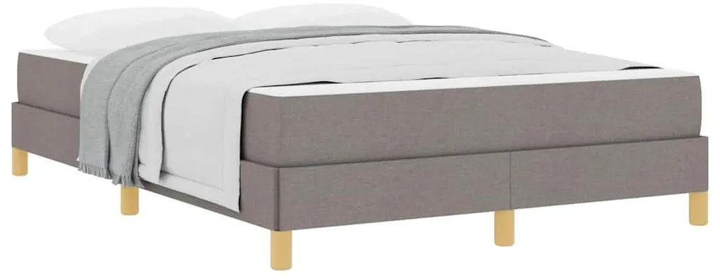 vidaXL Κρεβάτι με ελατήρια Ταμπά, Καφέ 140 x 190 cm