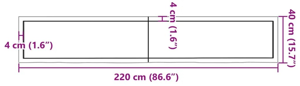 ΠΑΓΚΟΣ ΜΠΑΝΙΟΥ ΣΚΟΥΡΟ ΚΑΦΕ 220X40X(2-6) ΕΚ. ΕΠΕΞΕΡΓ. ΜΑΣΙΦ ΞΥΛΟ 3156276