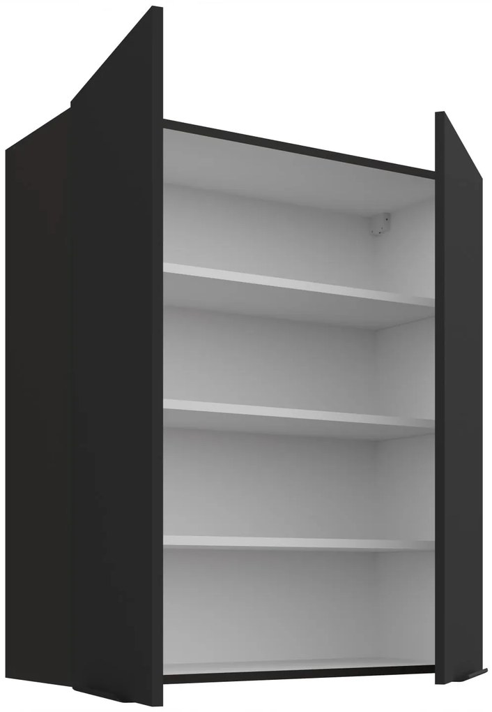 Κρεμαστό ντουλάπι Arianna 80 G 90 2F-Μαύρο