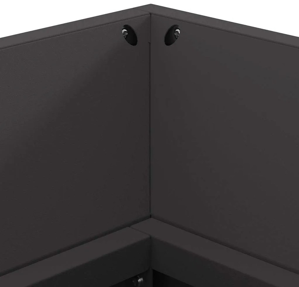 vidaXL Φωτιά Μαύρο 160 x 45 x 35 εκ Κρύα έλαση από χάλυβα
