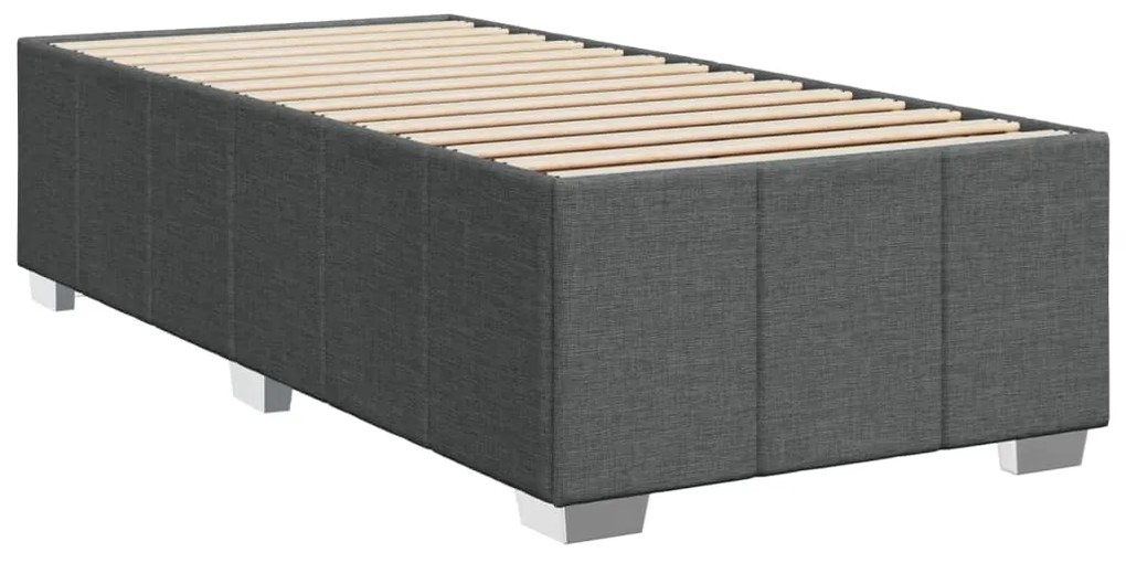 ΚΡΕΒΑΤΙ BOXSPRING ΜΕ ΣΤΡΩΜΑ ΣΚΟΥΡΟ ΓΚΡΙ 100X200 ΕΚ. ΥΦΑΣΜΑΤΙΝΟ 3291594