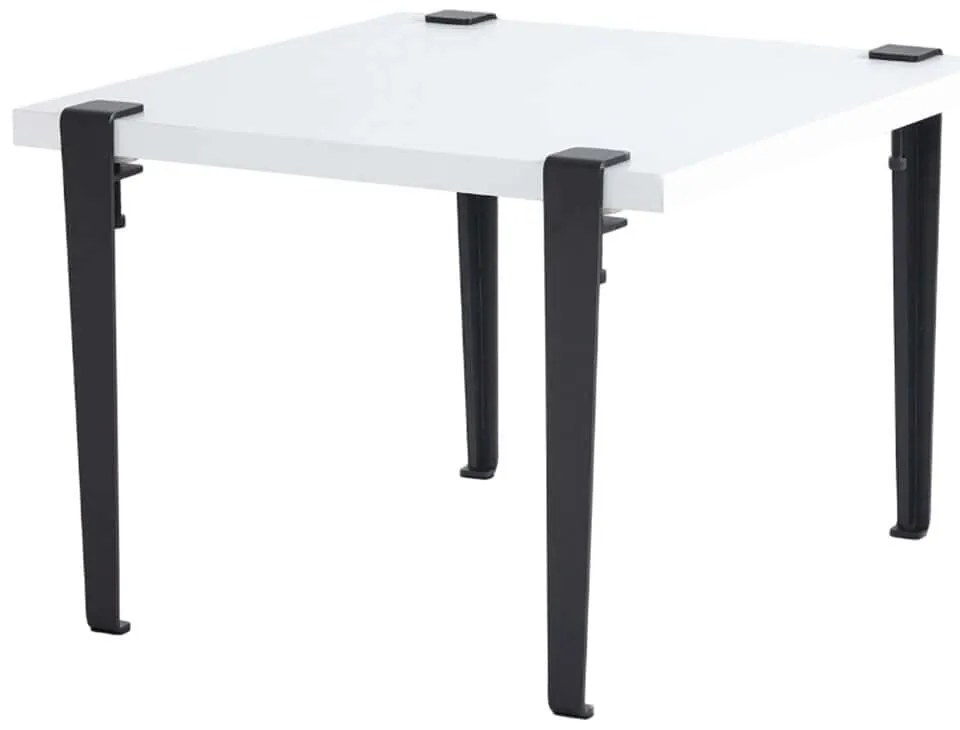 Τραπέζι Σαλονιού Halicheron 631LGG1212 60x45cm White-Black