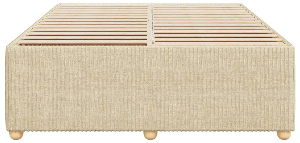 vidaXL Σκελετός Κρεβατιού Χωρίς Στρώμα Κρεμ 160x200 εκ. Υφασμάτινο