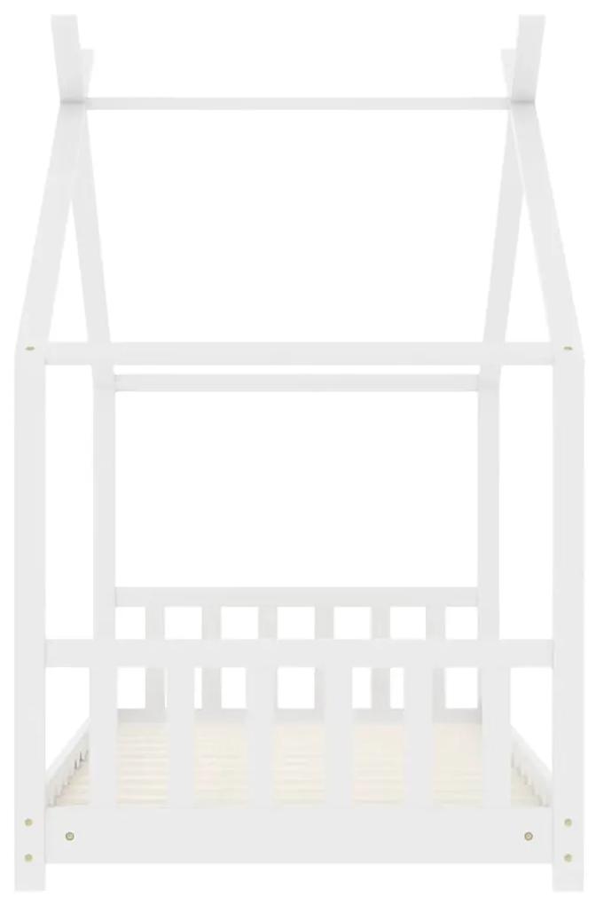 vidaXL Πλαίσιο Κρεβατιού Παιδικό Λευκό 80 x 160 εκ. Μασίφ Ξύλο Πεύκου